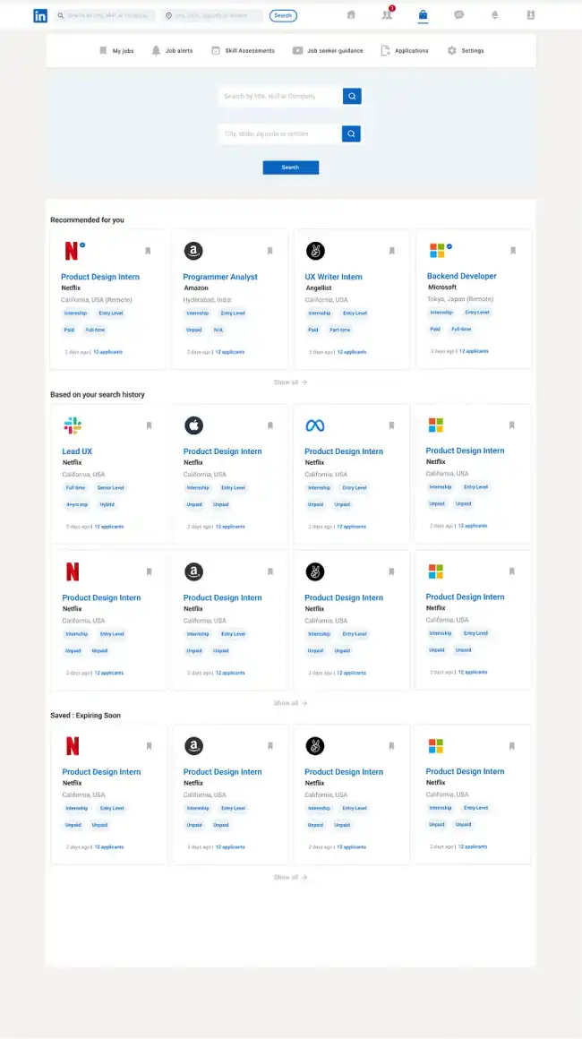 linkedIn Redesign